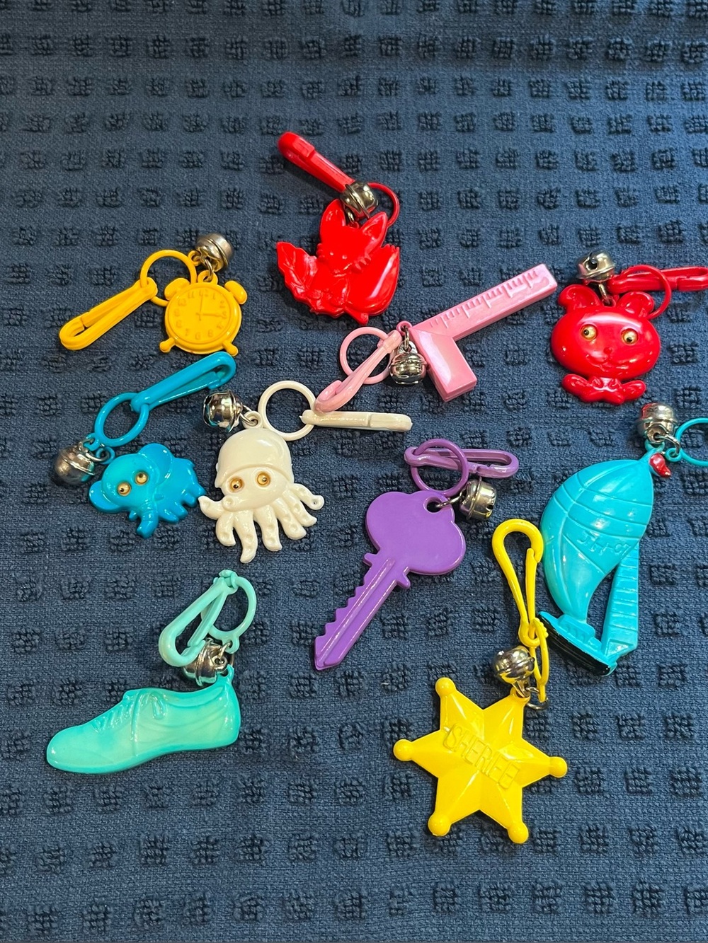 Vintage 80s bell charm set AB